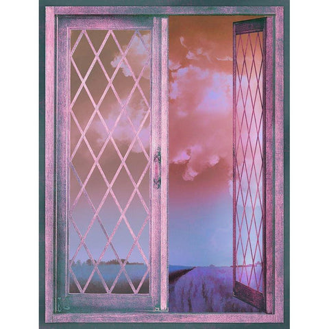 Lavender Cottage White Modern Wood Framed Art Print by Lavoie, Tina