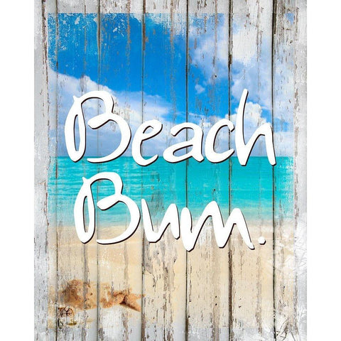 Beach Bum Black Modern Wood Framed Art Print with Double Matting by Lavoie, Tina