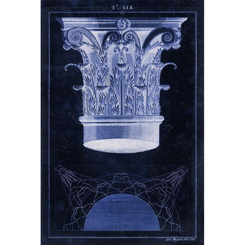 Andrea Palladio Corinthian Capital 1556 Black Modern Wood Framed Art Print with Double Matting by Lavoie, Tina