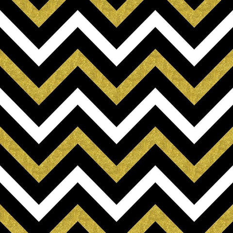 Bling Chevron White Modern Wood Framed Art Print with Double Matting by Lavoie, Tina