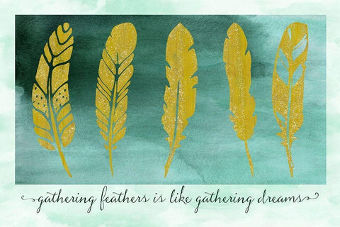 Gathering Feathers Black Ornate Wood Framed Art Print with Double Matting by Lavoie, Tina