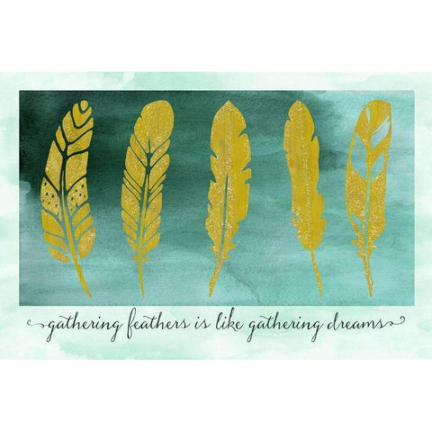 Gathering Feathers Black Modern Wood Framed Art Print by Lavoie, Tina