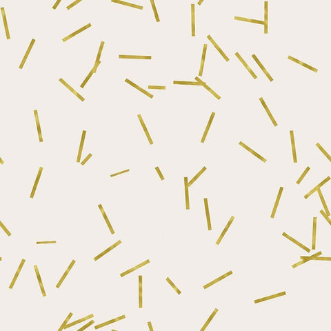 Light Cream Golden Matchstick Confetti White Modern Wood Framed Art Print by Lavoie, Tina