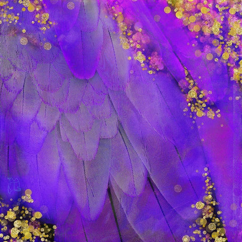 Mid-Summer Magik Purple White Modern Wood Framed Art Print by Lavoie, Tina