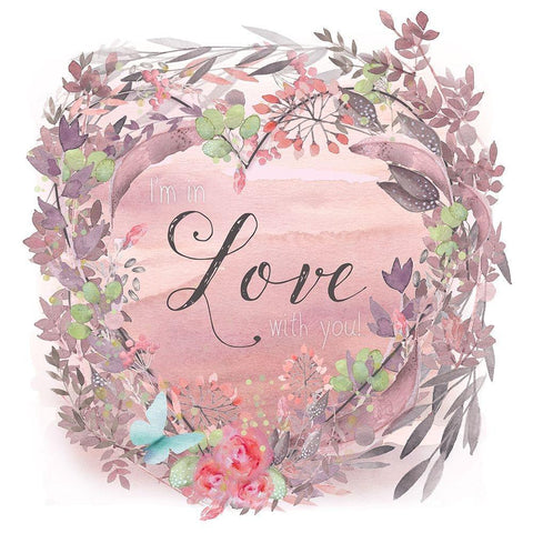 Love Black Modern Wood Framed Art Print with Double Matting by Lavoie, Tina