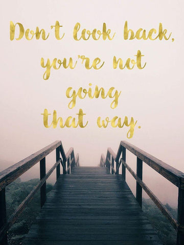 Dont Look Back Black Ornate Wood Framed Art Print with Double Matting by Lavoie, Tina
