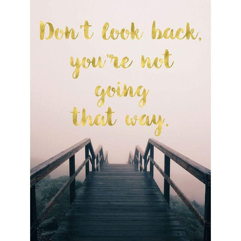 Dont Look Back Black Modern Wood Framed Art Print with Double Matting by Lavoie, Tina