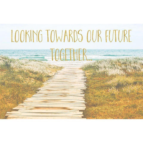 Looking Towards Our Future Together Black Modern Wood Framed Art Print with Double Matting by Lavoie, Tina