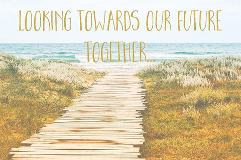 Looking Towards Our Future Together White Modern Wood Framed Art Print with Double Matting by Lavoie, Tina