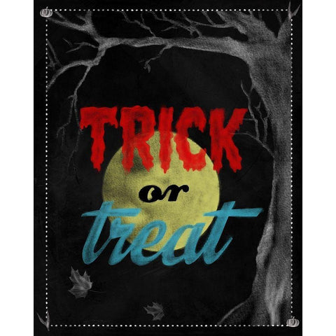 Trick Or Treat Black Modern Wood Framed Art Print by Lavoie, Tina