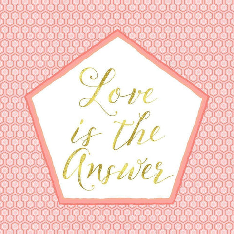 Love Is The Answer Black Modern Wood Framed Art Print by Lavoie, Tina