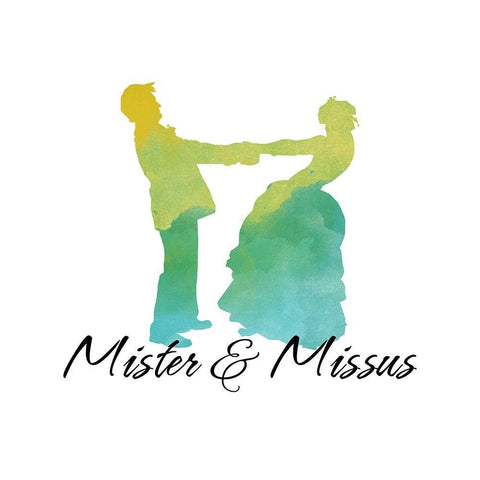 Mister And Missus White Modern Wood Framed Art Print with Double Matting by Lavoie, Tina