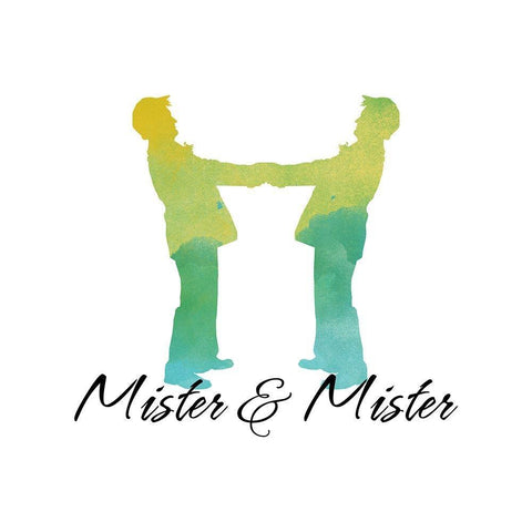 Mister And Mister White Modern Wood Framed Art Print with Double Matting by Lavoie, Tina