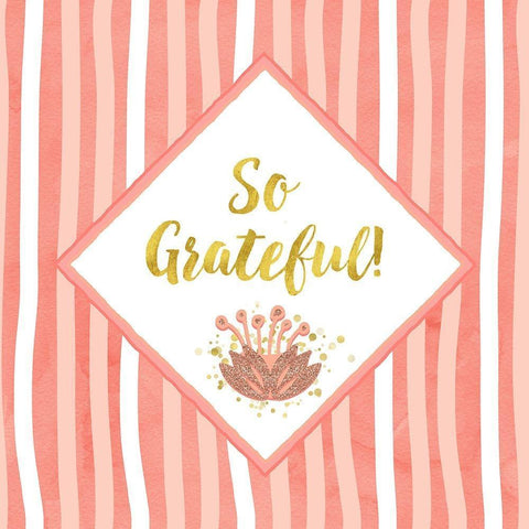 So Grateful Black Modern Wood Framed Art Print with Double Matting by Lavoie, Tina