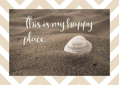 This Is My Happy Place White Modern Wood Framed Art Print with Double Matting by Lavoie, Tina
