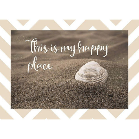 This Is My Happy Place Gold Ornate Wood Framed Art Print with Double Matting by Lavoie, Tina