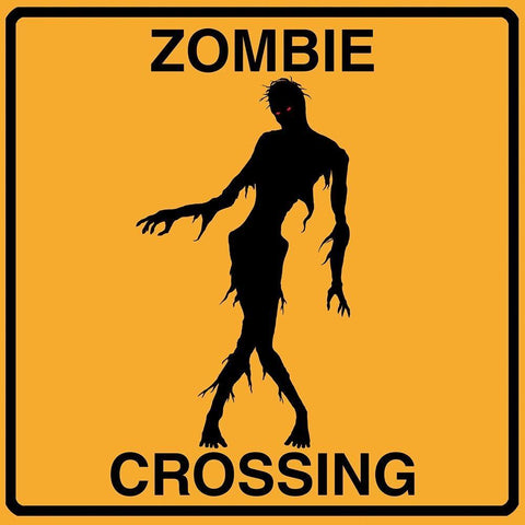 Zombie Crossing Black Ornate Wood Framed Art Print with Double Matting by Lavoie, Tina