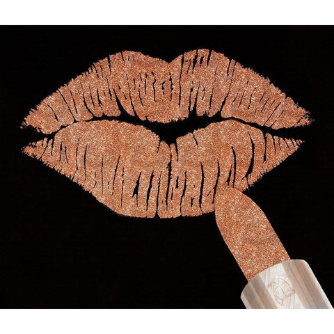 Rosegold Kiss White Modern Wood Framed Art Print by Lavoie, Tina