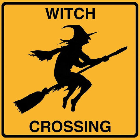 Witch Crossing Black Ornate Wood Framed Art Print with Double Matting by Lavoie, Tina