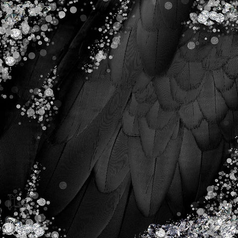 Mid-Summer Magik Noir Diamonds White Modern Wood Framed Art Print with Double Matting by Lavoie, Tina