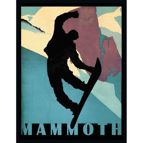 Mammoth Mountain Winter Sports II Black Modern Wood Framed Art Print with Double Matting by Lavoie, Tina