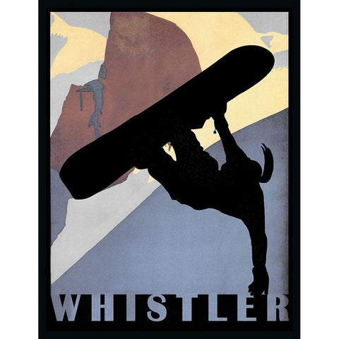 Whistler Mountain Winter Sports I Black Modern Wood Framed Art Print with Double Matting by Lavoie, Tina