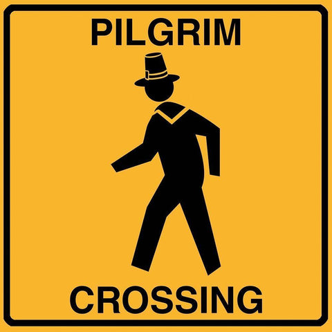 Pilgrim Crossing Black Modern Wood Framed Art Print by Lavoie, Tina