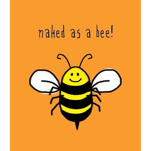 Naked As A Bee Black Modern Wood Framed Art Print with Double Matting by Lavoie, Tina