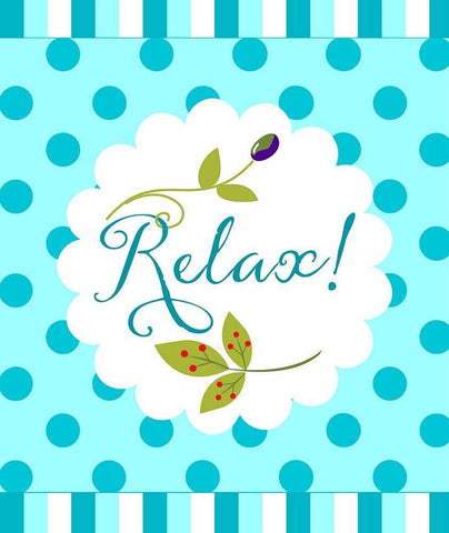 Relax White Modern Wood Framed Art Print with Double Matting by Lavoie, Tina