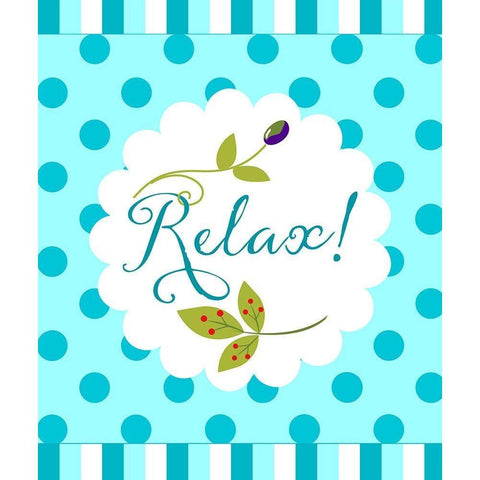 Relax Black Modern Wood Framed Art Print with Double Matting by Lavoie, Tina