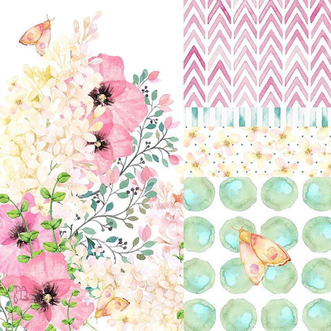 Lazy Summer Afternoon Medley II Black Modern Wood Framed Art Print with Double Matting by Lavoie, Tina