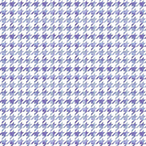 Purple Watercolor Houndstooth Black Modern Wood Framed Art Print with Double Matting by Lavoie, Tina