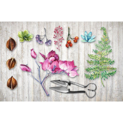 BotanicaII Gold Ornate Wood Framed Art Print with Double Matting by Lavoie, Tina