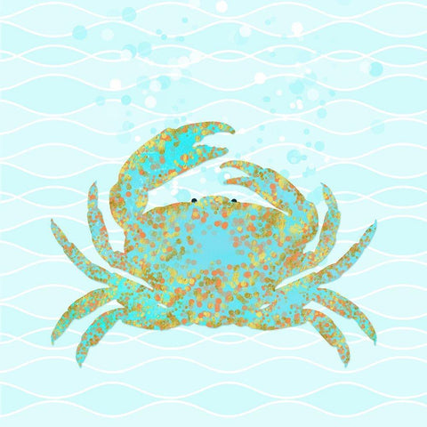 Kramer Crab Gold Ornate Wood Framed Art Print with Double Matting by Lavoie, Tina