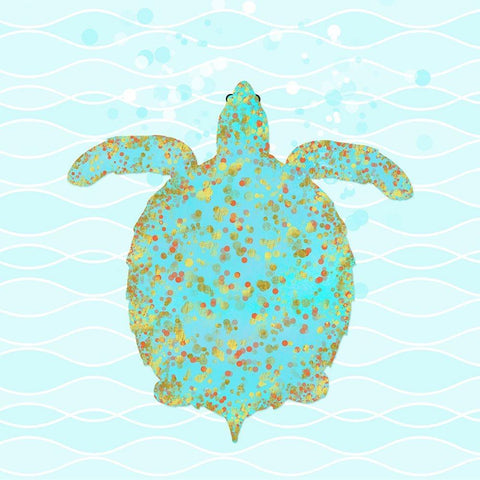 Tucker Turtle White Modern Wood Framed Art Print with Double Matting by Lavoie, Tina