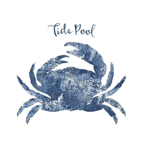 Tide Pool Crab White Modern Wood Framed Art Print by Lavoie, Tina