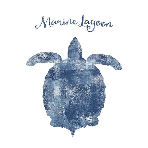 Turtle Marine Lagoon White Modern Wood Framed Art Print by Lavoie, Tina