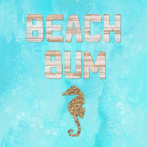 Beach House Beach Bum White Modern Wood Framed Art Print with Double Matting by Lavoie, Tina
