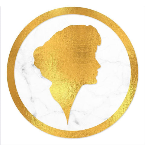 Gibson Girl Cameo right Gold Ornate Wood Framed Art Print with Double Matting by Lavoie, Tina