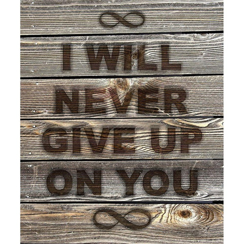 I Will Never Give Up On You Black Modern Wood Framed Art Print by Lavoie, Tina