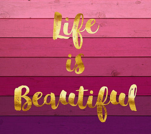 Life is Beautiful Black Ornate Wood Framed Art Print with Double Matting by Lavoie, Tina