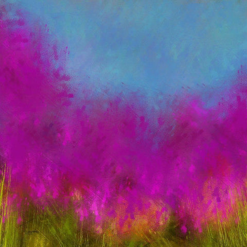 Wildflowers Black Ornate Wood Framed Art Print with Double Matting by Lavoie, Tina