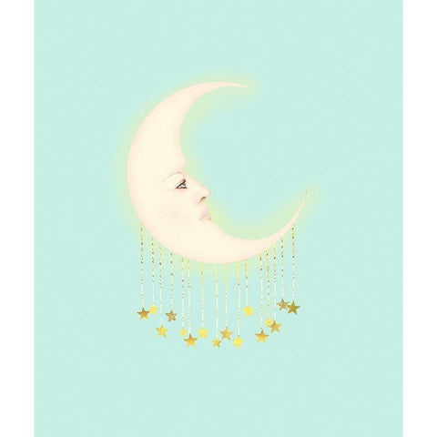 Dreaming Of The Moon Gold Ornate Wood Framed Art Print with Double Matting by Lavoie, Tina