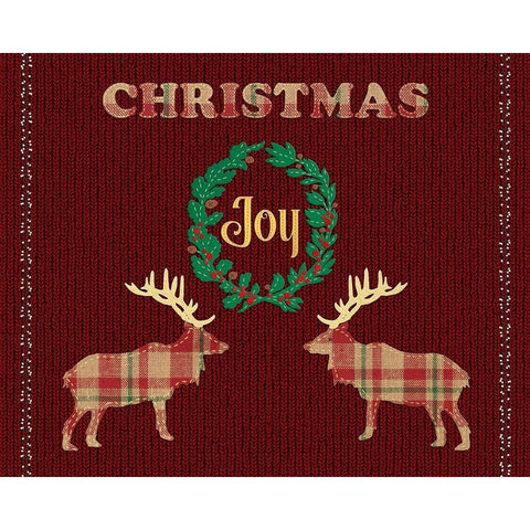Christmas Joy Card White Modern Wood Framed Art Print by Lavoie, Tina