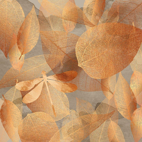 Copper Forest White Modern Wood Framed Art Print with Double Matting by Lavoie, Tina