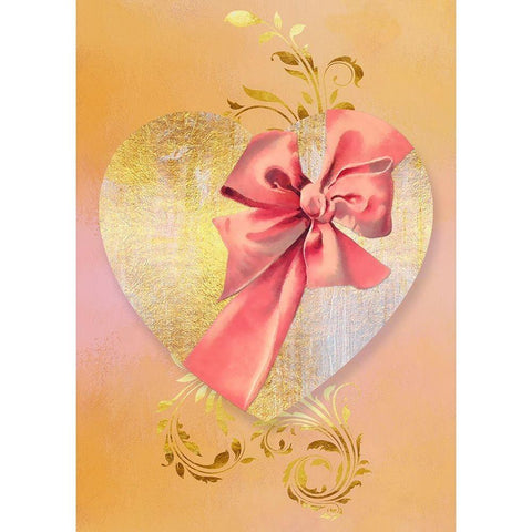 Eternal Heart Gold Ornate Wood Framed Art Print with Double Matting by Lavoie, Tina