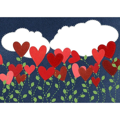 A Garden of Love Black Modern Wood Framed Art Print by Lavoie, Tina