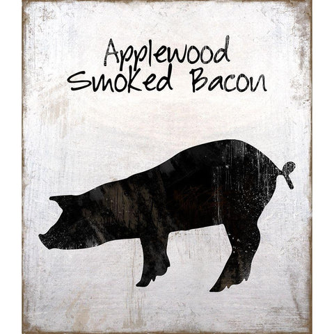Applewood Smoked Bacon Black Modern Wood Framed Art Print with Double Matting by Lavoie, Tina