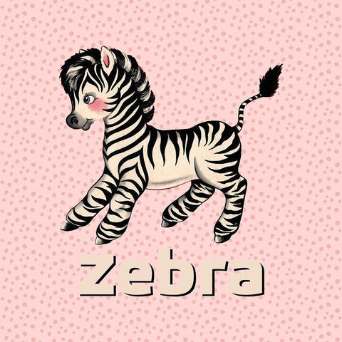 Cute Baby Zebra Gold Ornate Wood Framed Art Print with Double Matting by Lavoie, Tina