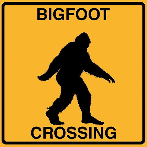 Bigfoot Crossing Black Modern Wood Framed Art Print with Double Matting by Lavoie, Tina